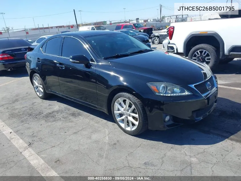 2011 Lexus Is 350 VIN: JTHCE5C26B5001795 Lot: 40255830