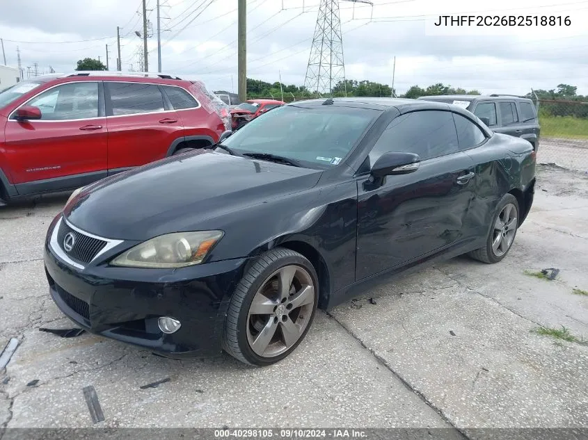 JTHFF2C26B2518816 2011 Lexus Is 250C 250