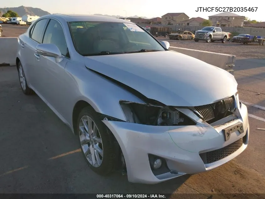 2011 Lexus Is 250 VIN: JTHCF5C27B2035467 Lot: 40317064