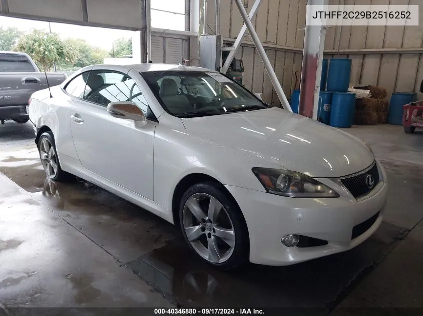 2011 Lexus Is 250C VIN: JTHFF2C29B2516252 Lot: 40346880