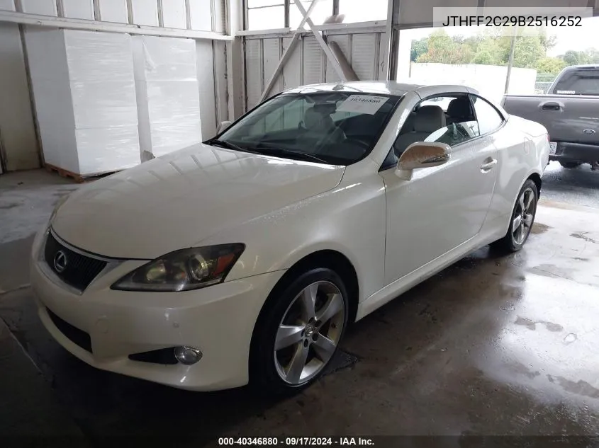 2011 Lexus Is 250C VIN: JTHFF2C29B2516252 Lot: 40346880