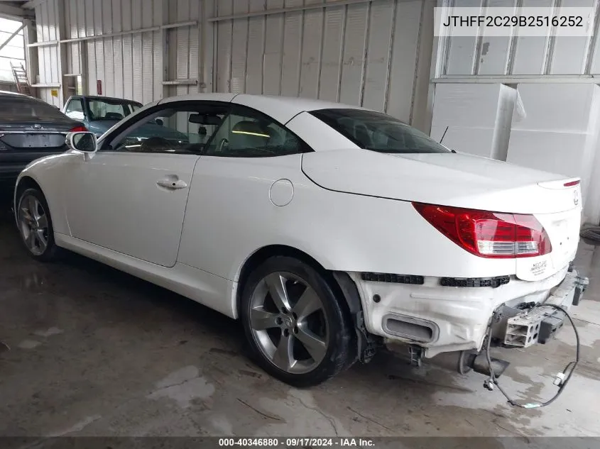 JTHFF2C29B2516252 2011 Lexus Is 250C