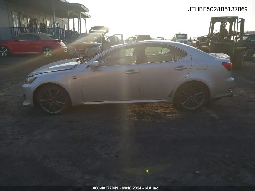 2011 Lexus Is 250 VIN: JTHBF5C28B5137869 Lot: 40377941