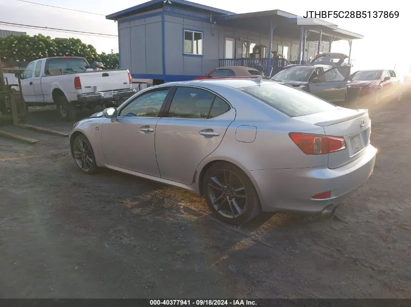 2011 Lexus Is 250 VIN: JTHBF5C28B5137869 Lot: 40377941