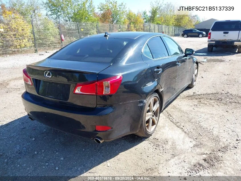 2011 Lexus Is 250 VIN: JTHBF5C21B5137339 Lot: 40378618