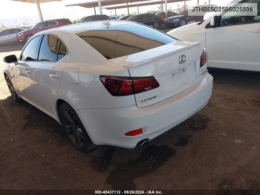 2011 Lexus Is 350 VIN: JTHBE5C25B5025596 Lot: 40437112