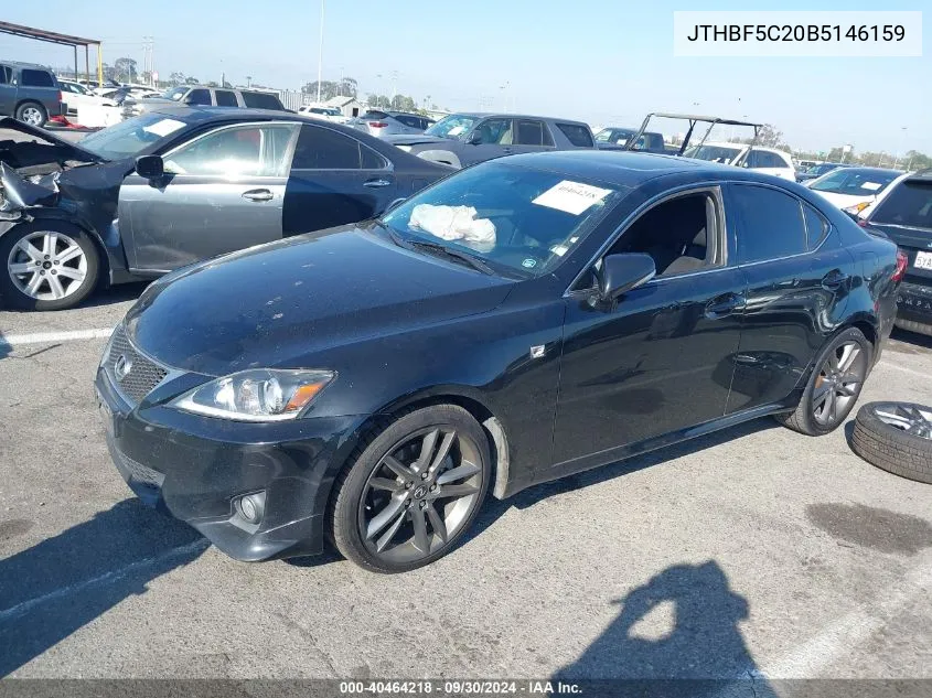 2011 Lexus Is 250 VIN: JTHBF5C20B5146159 Lot: 40464218