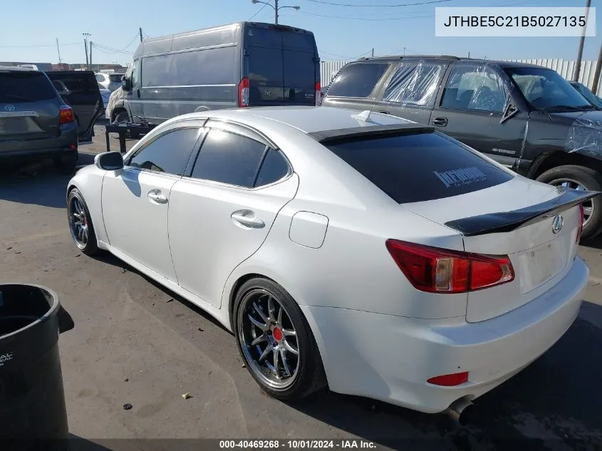 2011 Lexus Is 350 VIN: JTHBE5C21B5027135 Lot: 40469268