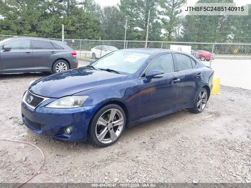 JTHBF5C24B5140915 2011 Lexus Is 250