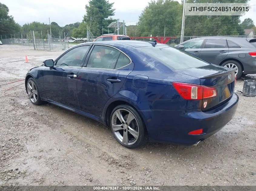 JTHBF5C24B5140915 2011 Lexus Is 250