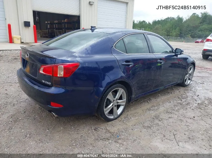 JTHBF5C24B5140915 2011 Lexus Is 250