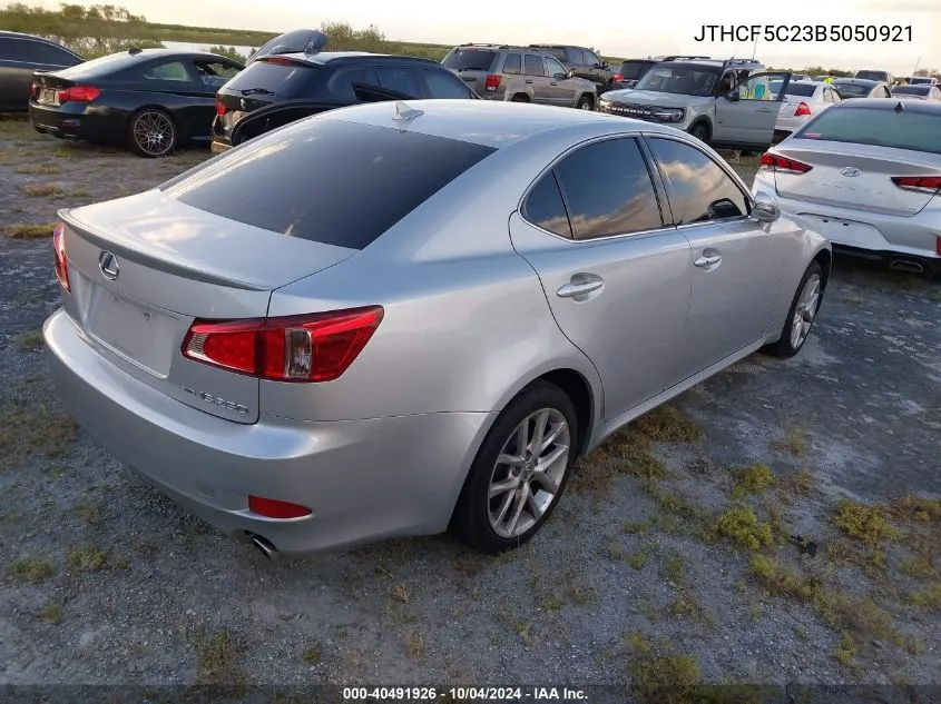 2011 Lexus Is 250 VIN: JTHCF5C23B5050921 Lot: 40491926