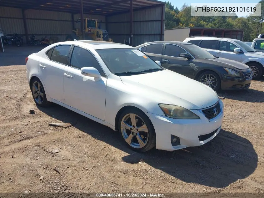 2011 Lexus Is 250 VIN: JTHBF5C21B2101619 Lot: 40655741