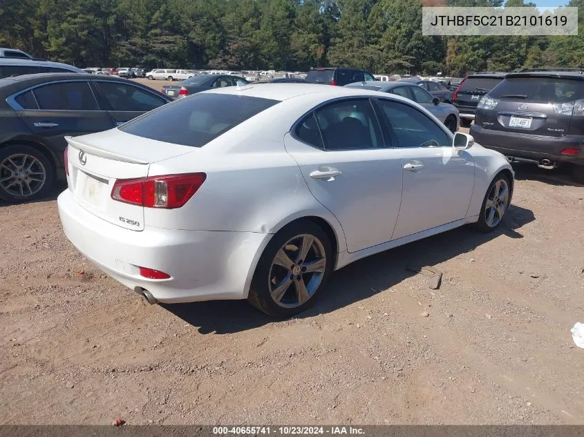 2011 Lexus Is 250 VIN: JTHBF5C21B2101619 Lot: 40655741