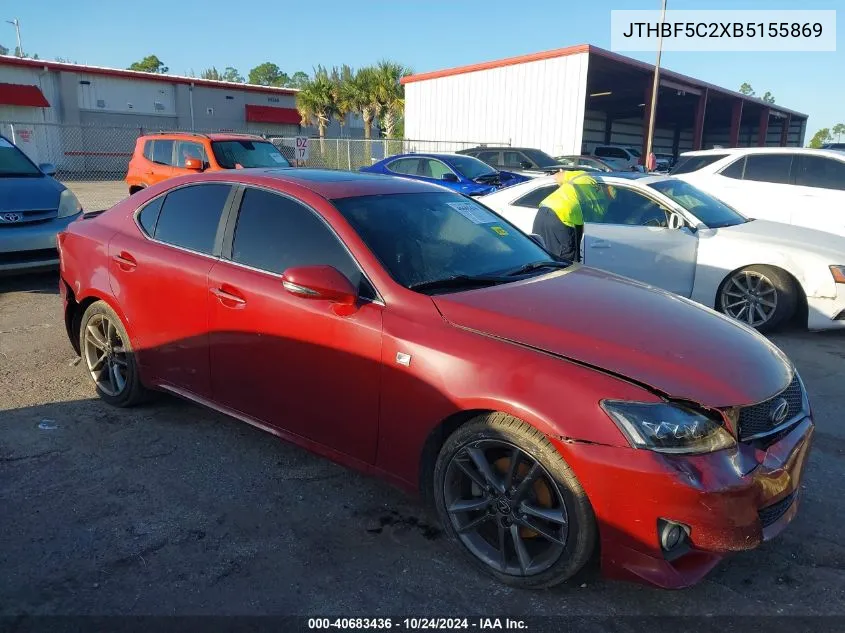 2011 Lexus Is 250 VIN: JTHBF5C2XB5155869 Lot: 40683436