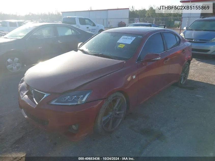 2011 Lexus Is 250 VIN: JTHBF5C2XB5155869 Lot: 40683436