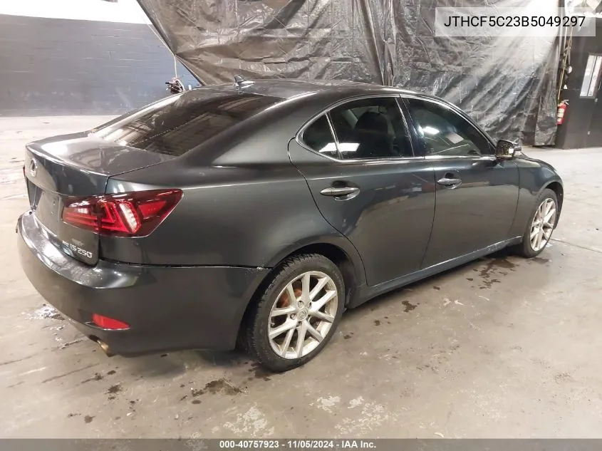 2011 Lexus Is 250 VIN: JTHCF5C23B5049297 Lot: 40757923