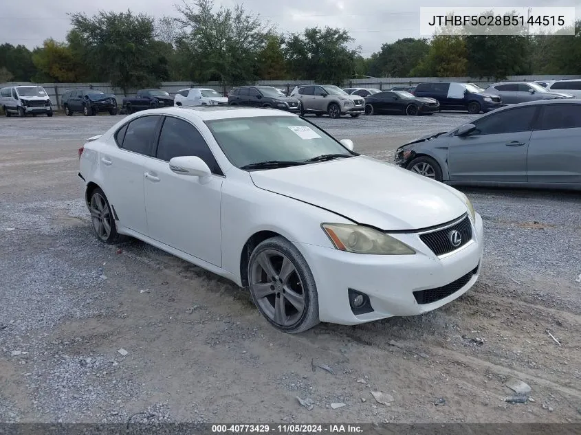 2011 Lexus Is 250 VIN: JTHBF5C28B5144515 Lot: 40773429