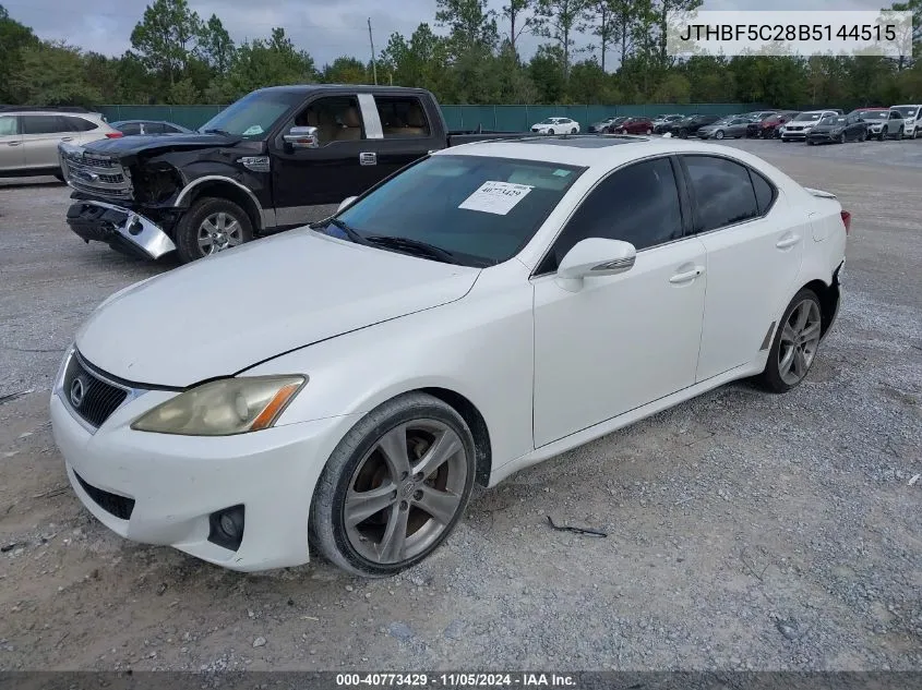 2011 Lexus Is 250 VIN: JTHBF5C28B5144515 Lot: 40773429