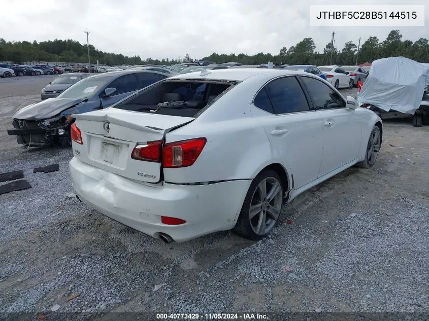 2011 Lexus Is 250 VIN: JTHBF5C28B5144515 Lot: 40773429