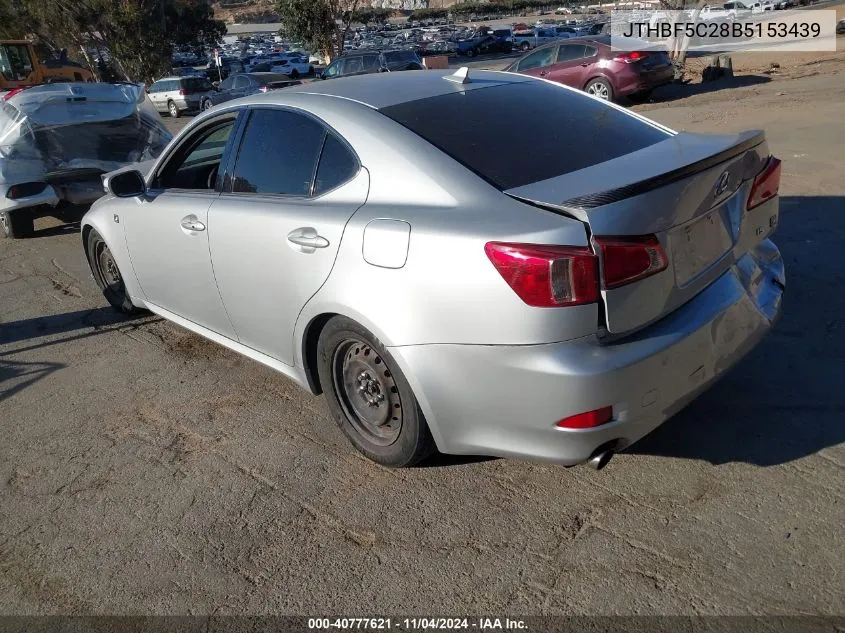 2011 Lexus Is 250 VIN: JTHBF5C28B5153439 Lot: 40777621