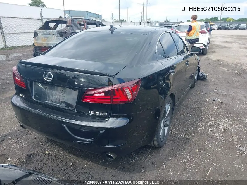 JTHBE5C21C5030215 2012 Lexus Is 350