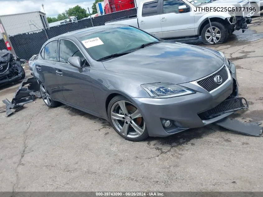 2012 Lexus Is 250 VIN: JTHBF5C25C5177196 Lot: 39743090