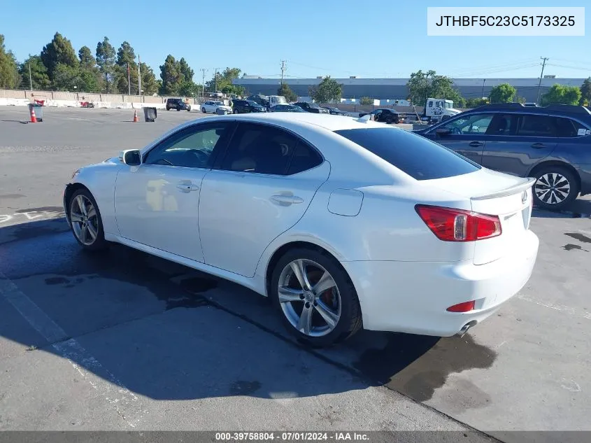 2012 Lexus Is 250 VIN: JTHBF5C23C5173325 Lot: 39758804