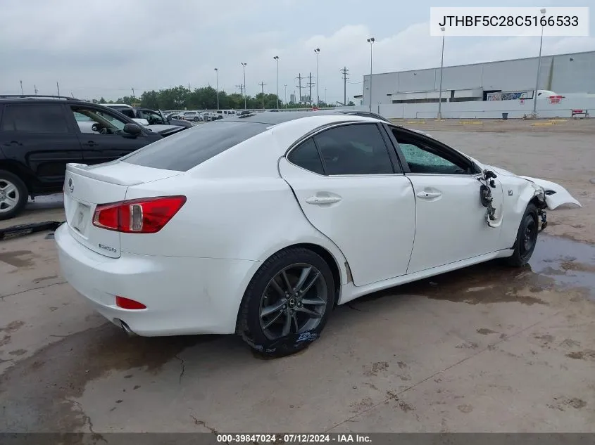 2012 Lexus Is 250 VIN: JTHBF5C28C5166533 Lot: 39847024