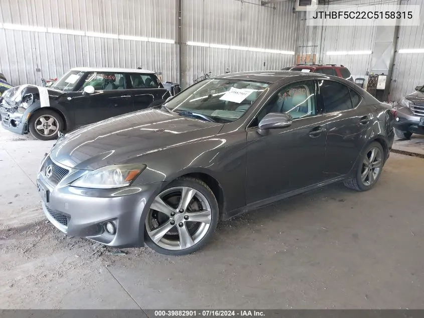 JTHBF5C22C5158315 2012 Lexus Is 250