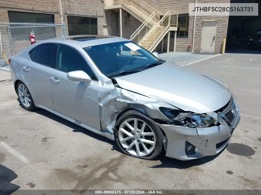 2012 Lexus Is 250 VIN: JTHBF5C28C5163731 Lot: 39958375