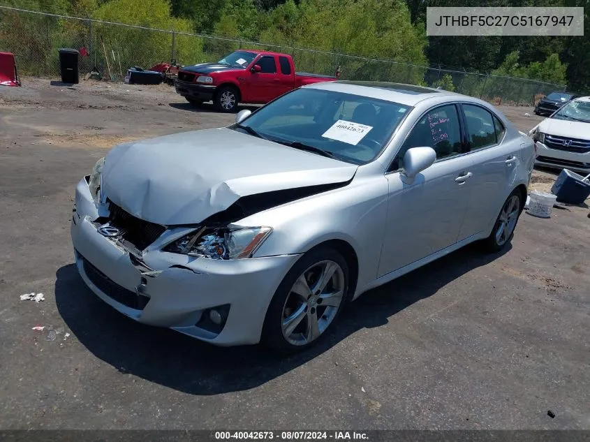 JTHBF5C27C5167947 2012 Lexus Is 250