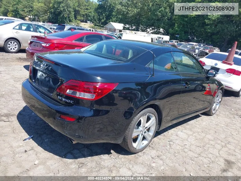 JTHFE2C21C2508909 2012 Lexus Is 350C