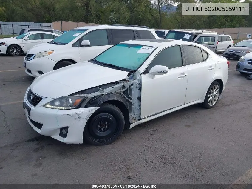 2012 Lexus Is 250 VIN: JTHCF5C20C5059111 Lot: 40378354