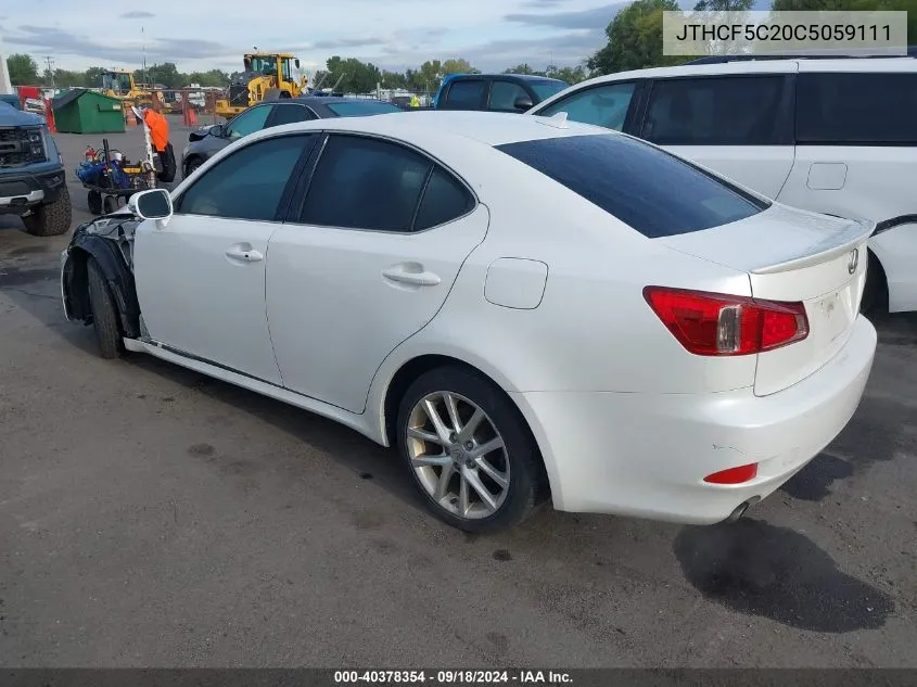 2012 Lexus Is 250 VIN: JTHCF5C20C5059111 Lot: 40378354