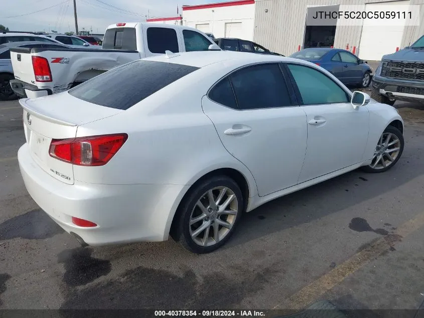 2012 Lexus Is 250 VIN: JTHCF5C20C5059111 Lot: 40378354