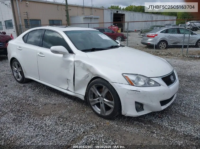 2012 Lexus Is 250 250 VIN: JTHBF5C25C5163704 Lot: 40432507