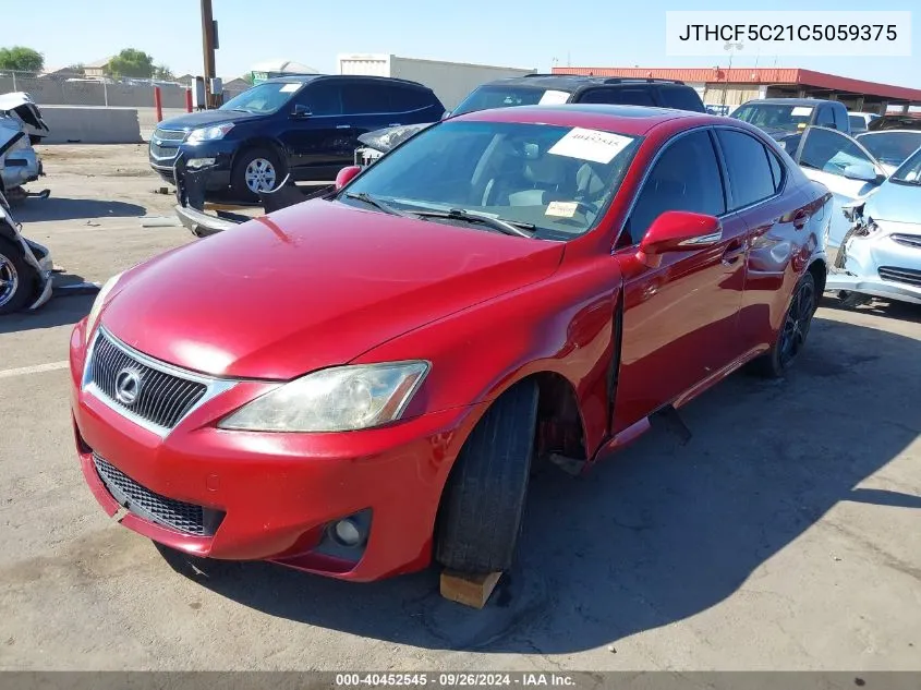 2012 Lexus Is 250 VIN: JTHCF5C21C5059375 Lot: 40452545