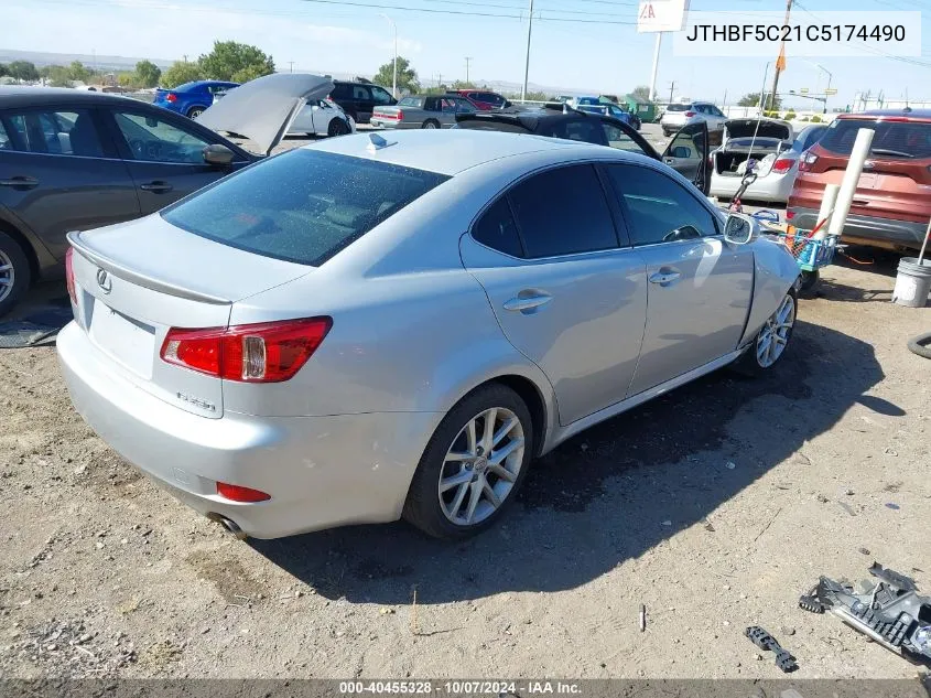 2012 Lexus Is 250 VIN: JTHBF5C21C5174490 Lot: 40455328