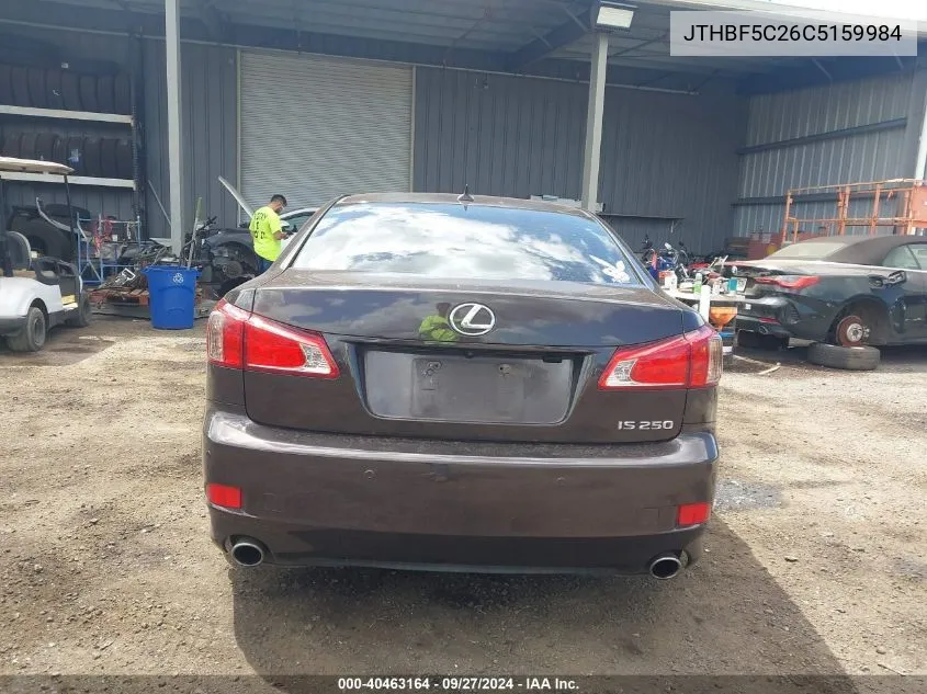 JTHBF5C26C5159984 2012 Lexus Is 250