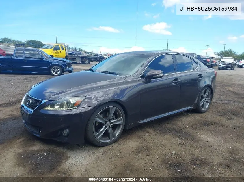 2012 Lexus Is 250 VIN: JTHBF5C26C5159984 Lot: 40463164