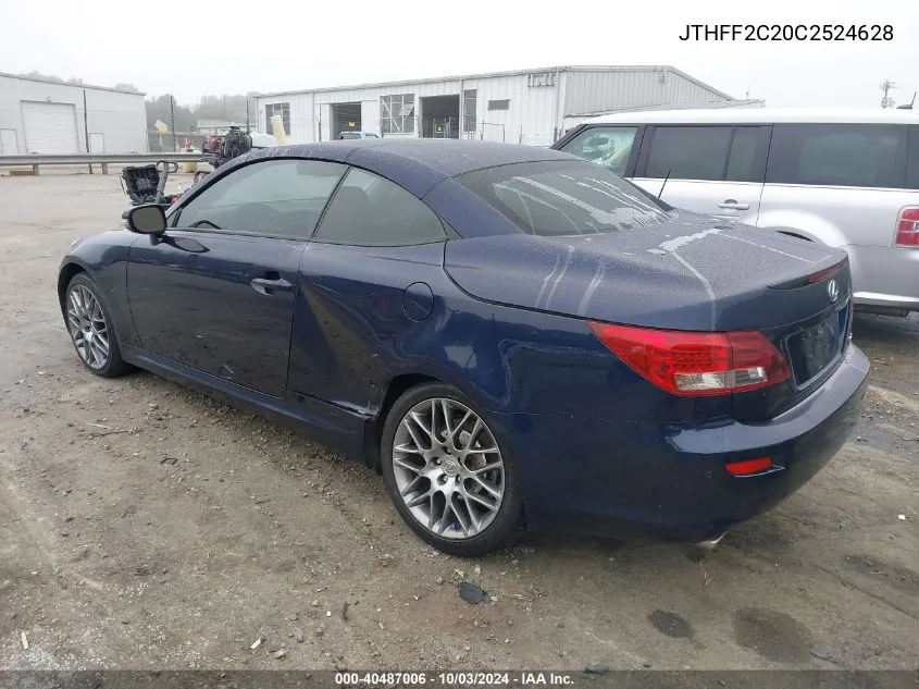 2012 Lexus Is 250C VIN: JTHFF2C20C2524628 Lot: 40487006