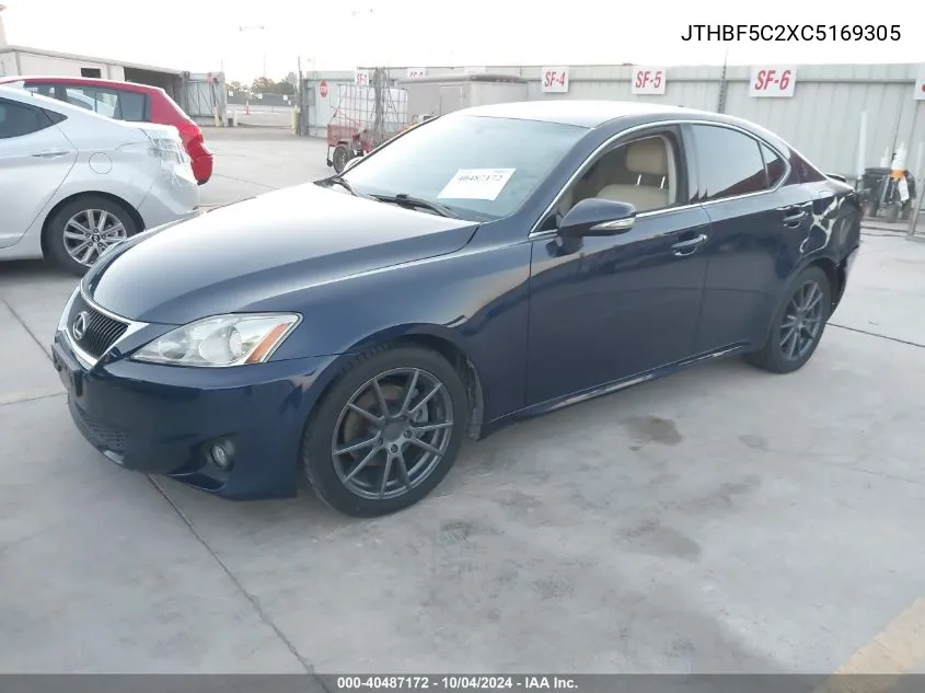 JTHBF5C2XC5169305 2012 Lexus Is 250