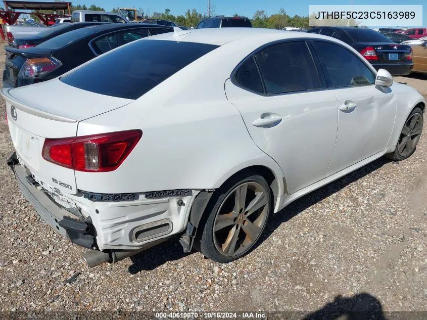 2012 Lexus Is 250 VIN: JTHBF5C23C5163989 Lot: 40610670