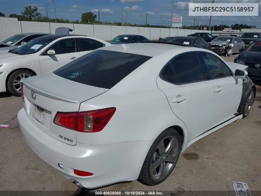 2012 Lexus Is 250 VIN: JTHBF5C29C5158957 Lot: 40628068