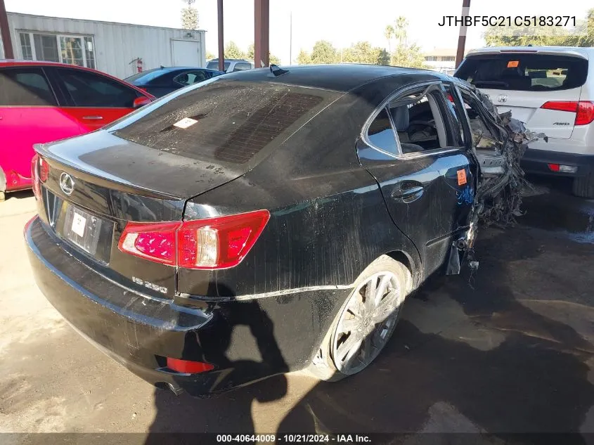 2012 Lexus Is 250 250 VIN: JTHBF5C21C5183271 Lot: 40644009