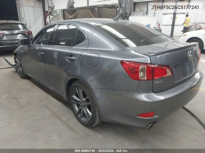 2012 Lexus Is 250 VIN: JTHBF5C26C5177241 Lot: 40682745