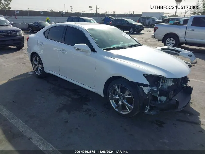 2012 Lexus Is 250 VIN: JTHBF5C24C5170305 Lot: 40693575