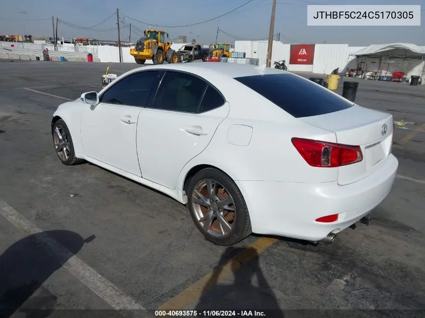 2012 Lexus Is 250 VIN: JTHBF5C24C5170305 Lot: 40693575