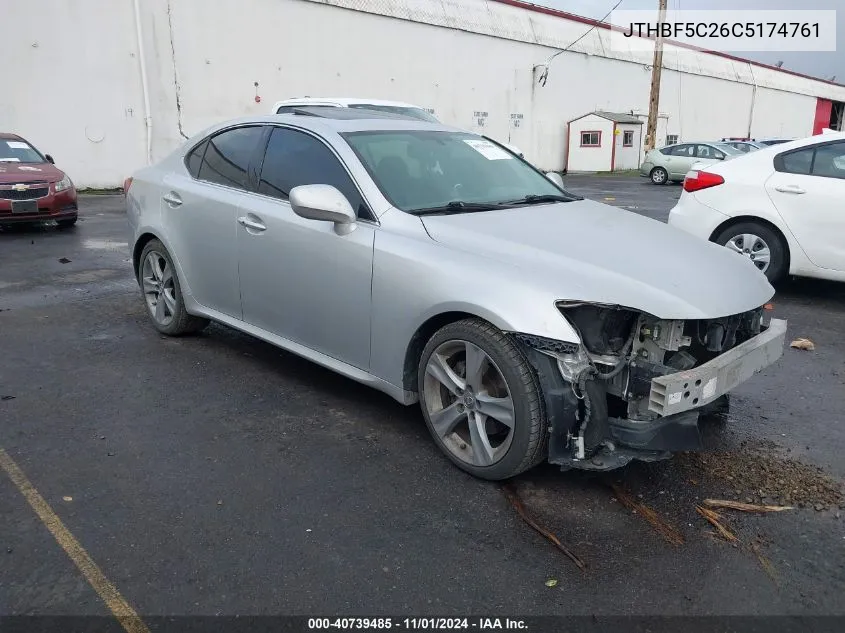 2012 Lexus Is 250 VIN: JTHBF5C26C5174761 Lot: 40739485